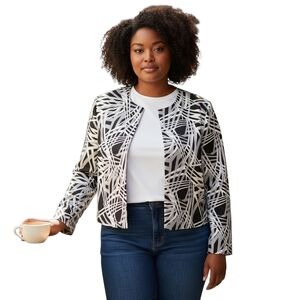 Jones Studio Geometric Blazer  Sz 16